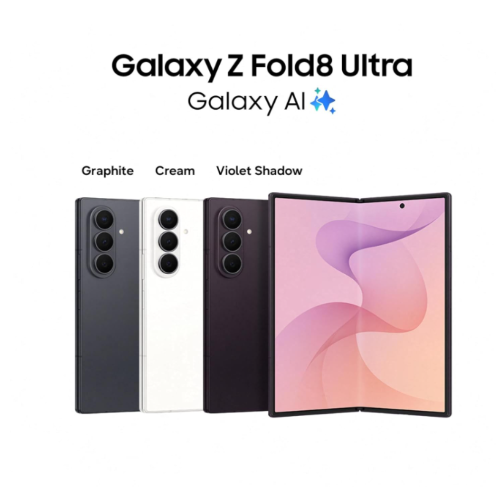 Samsung Galaxy Z Fold8 Ultra 5G Smartphone with Galaxy AI (Graphite, 12GB RAM, 256GB Storage), Customised Processor, 5000mAh Battery, 200MP Camera, Now Nudge, Photo Assist