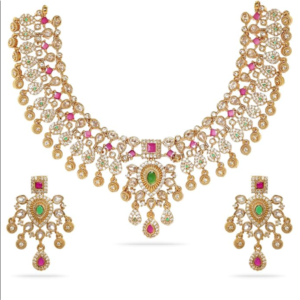 Rubans Zirconia Choker Necklace Set Stylish Jewellery Gift for Women & Girls